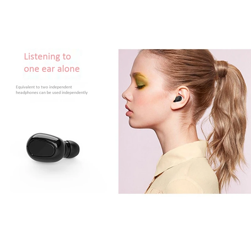 Hot L21 Bluetooth Headset TWS 5 0 Wireless Dual Ear in Ear Noise Reduction Invisible Mini Charging Box
