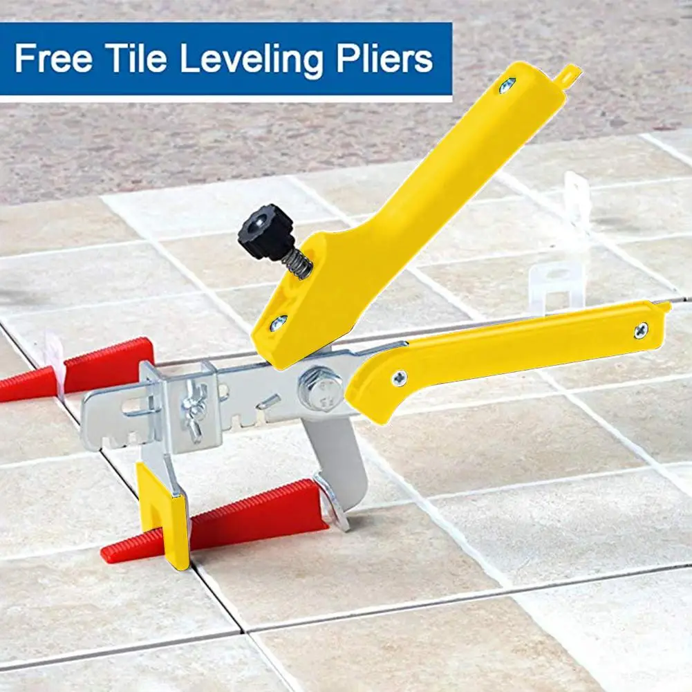 

Tile Leveling System DIY Wall Floor Construction Tool Kit With 300PCS 1/16 Inches Tiles Leveler Spacers Reusable