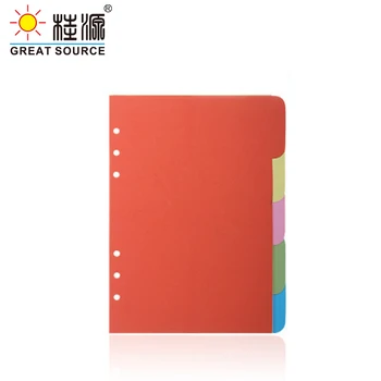 

B5 Planner Divider Colorful Index Card 9 Holes Paper CardBoard Divers For Loose Leaf Notebook Folder Dividers(6 Sets)