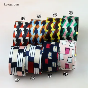 

Kewgarden Geometric Fabric Layering Cloth Ribbon 1.5" 1" 25 40mm 10mm DIY Boutonniere Bowknot Accessories Handmade Tape 8 Meters