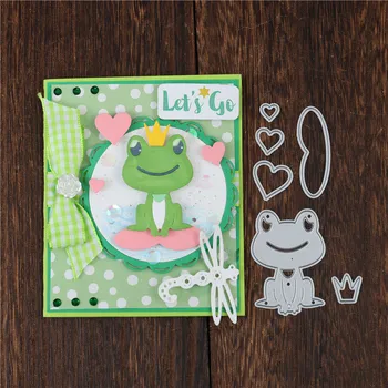 

Kokorosa Lotus Leaf Frog Metal Cutting Dies Animal Scrapbooking for Making Cards Album Decorative Embossing DIY Crafts Stencils