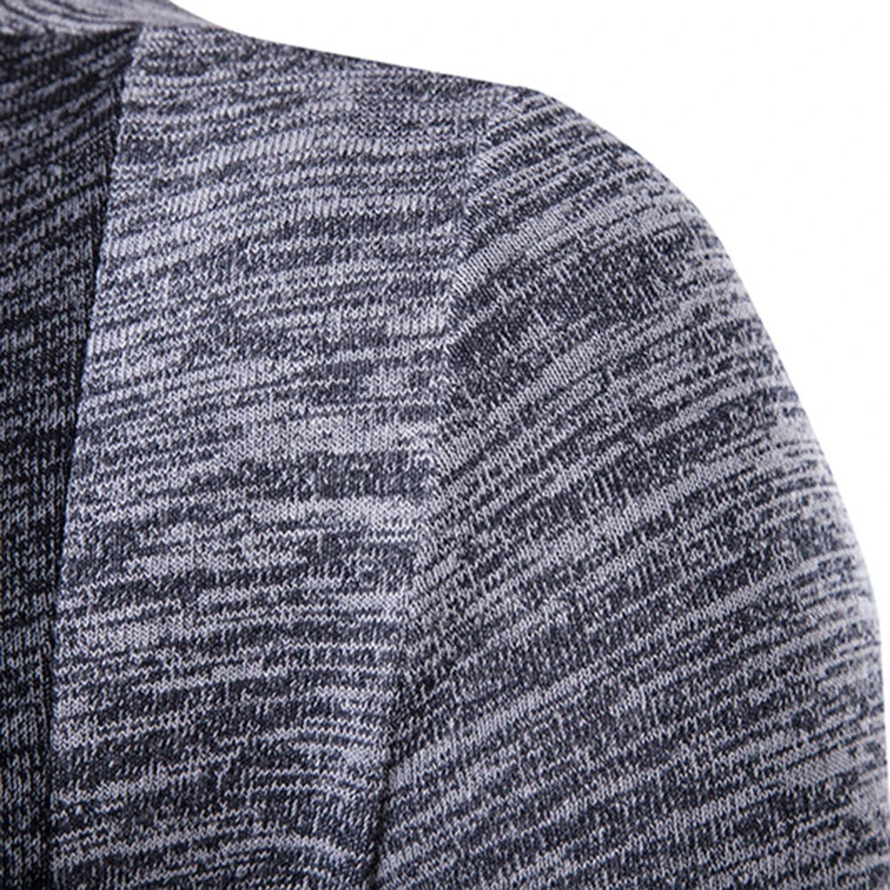 Ретро мужской лоскутный вязаный свитер с длинным рукавом Кардиган Пальто Верхняя одежда