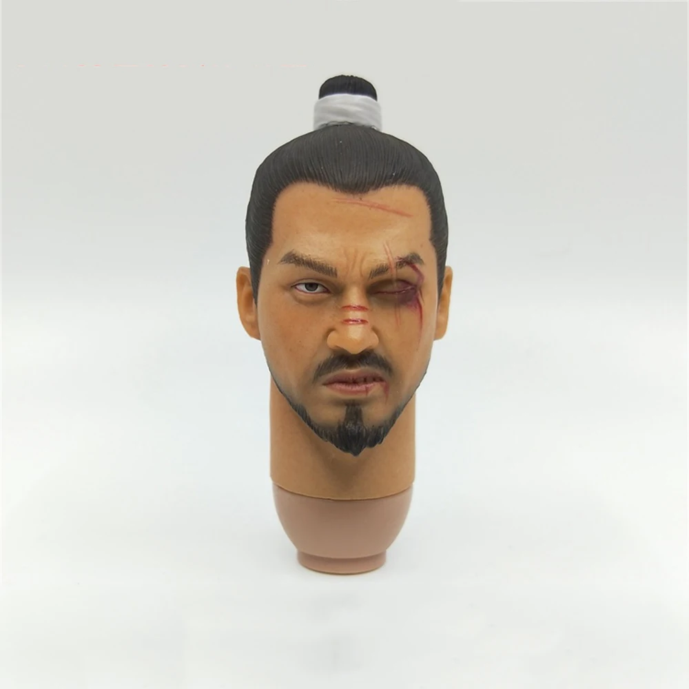 

1/6th KLG-R023 Old Vintage Ming Dynasty General Male Head Sculpture Model For 12inch Body Doll Accessories