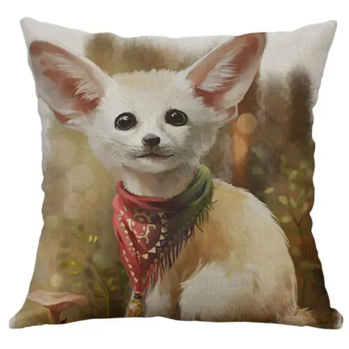 5 Dog Christmas Home pillow Decor Animal Cover Printing Cotton Linen case New Cat - Цвет: 5