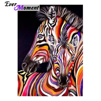 

Ever Moment Diamond Painting Kits Zebra Mosaic Making Full Square Resin Drills Hobbies And Handicrafts Art DIY Home Decor 4Y676