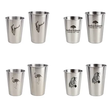 

500ml Nordic Industrial Wind Flamingo Stainless Steel Beer Cold Water Toothbrush Couple Barber Shop Cup coffee mug tumbler cup