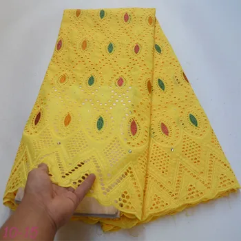 

High Quality Swiss Voile Laces Switzerland Cotton African Dry Cotton Lace Fabric Hollow Out Nigerian Voile Lace 5Yard 02