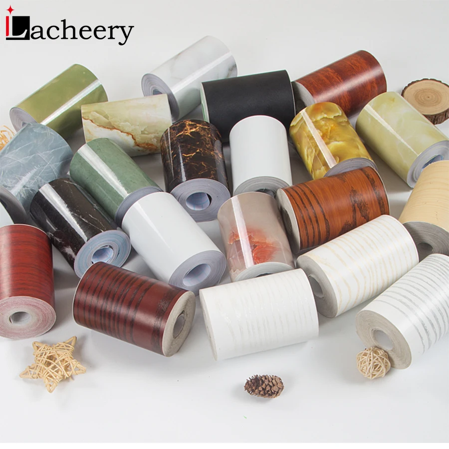 

10M Living Room Tile Floor Baseboard Windowsill PVC Self-adhesive Border Wallpaper home Decor Waterproof Waist Line Wall Sticker
