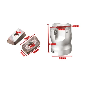 

New 40mm Face Mill CNC Milling Cutter Head + 10X APMT1135 Carbide Inserts 40CrMo Carbide Alloy