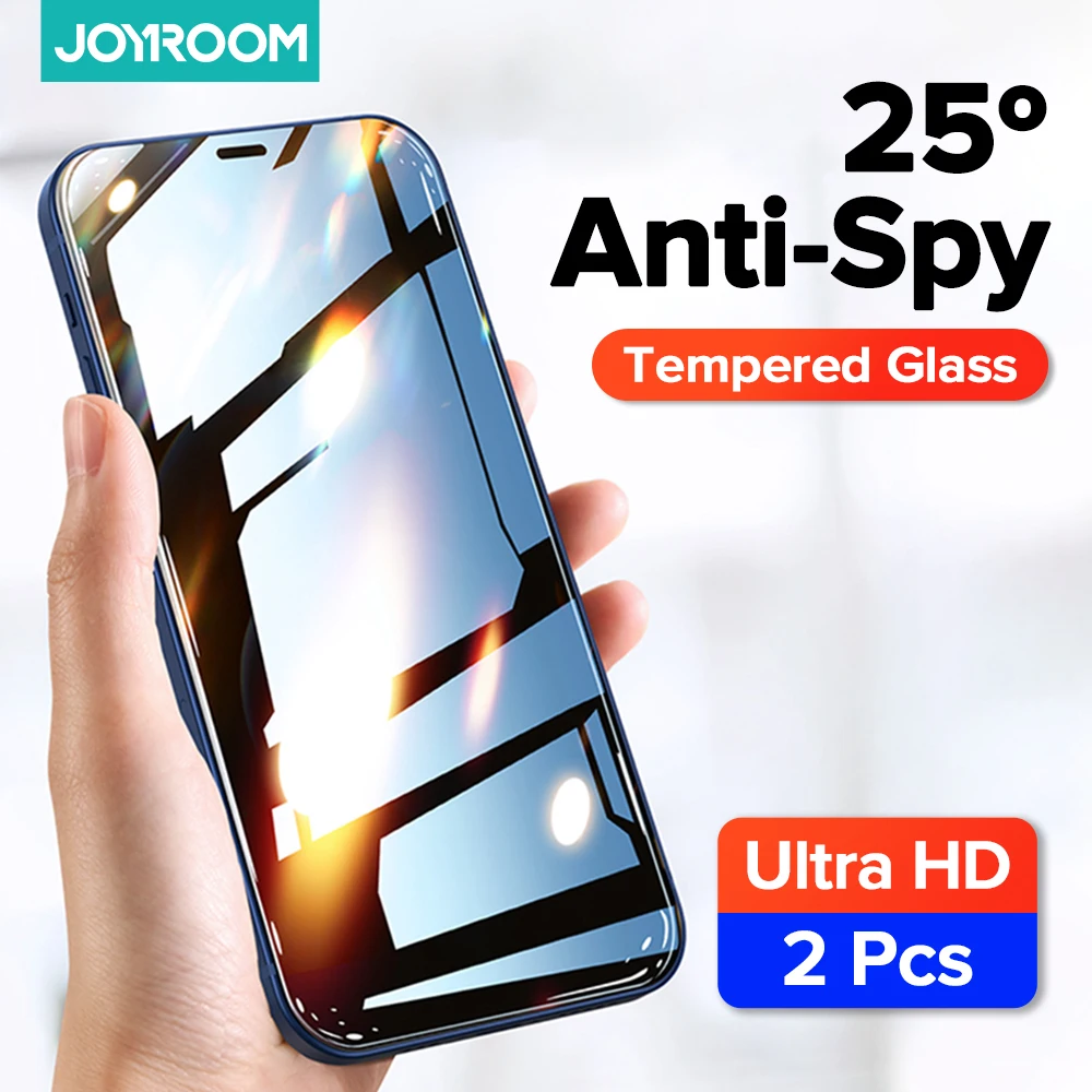 2Pcs Private Tempered Glass For iphone 12 11Pro Max X XS MAX XR 7 8 P Anti-spy Screen Protector For iPhone 12 mini Glass Joyroom