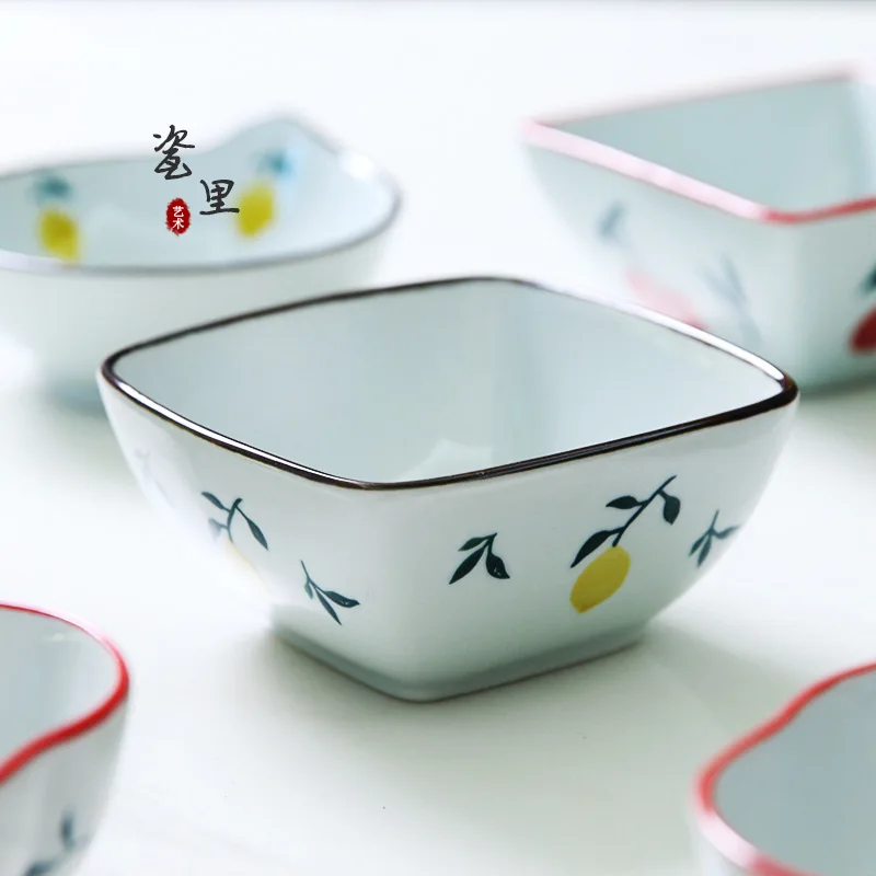 

Porcelain Hand-painted Fruit Ceramic Seasoning Dishes Snacks Japanese Restaurant Dishes Bowls Dishes Tableware Sauce Dishes