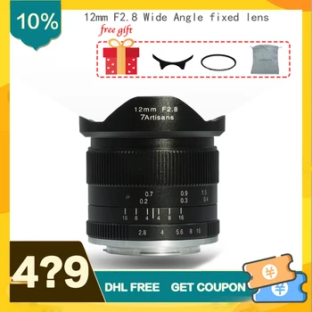 

7artisans 12 mm F2.8 ultra wide Angle micro single prime lens is suitable for the E Mount Eos-m Mount A6000, A6300, A6500, A7
