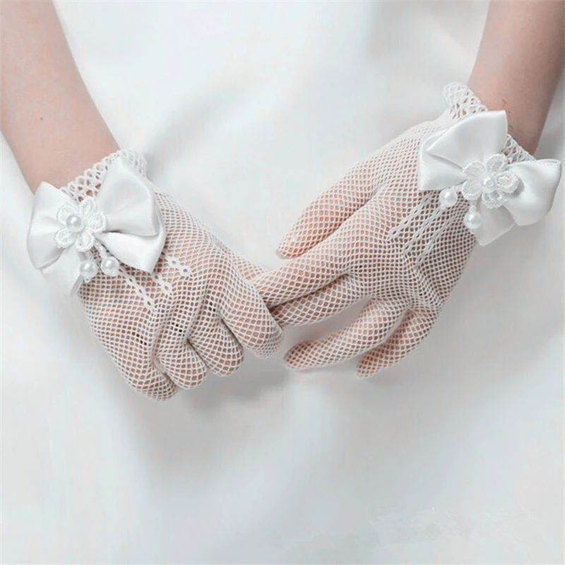 baby accessories clipart Girls Princess Gloves Elastic Mesh Bowknot Pearl Wedding Party Gloves Children Ceremony Ornament Accessories Performance Mittens Baby Accessories discount