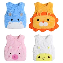 19 осенне-зимний теплый толстый стеганый детский жилет из вельвета с изображением животных 82045