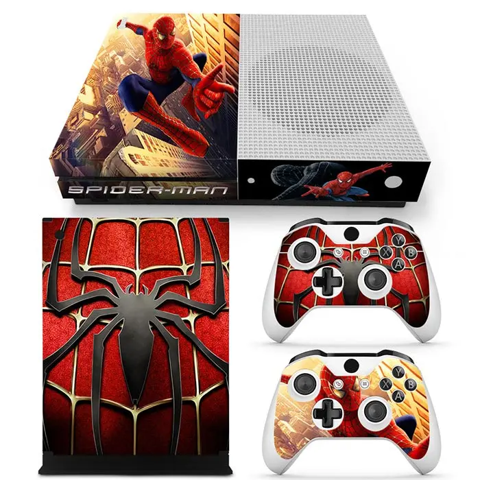 Marvel Spiderman Cartoon Style Sticker for XBOX ONE Skin Sticker Console and Controllers for XBOX ONE Gamepad Controller Decal