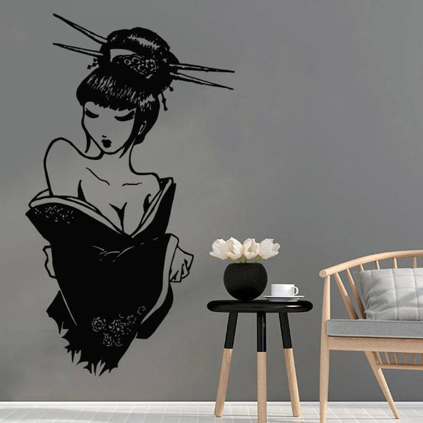 ed124 Details about   Wall Decal Geisha Japan Girl Beauty Woman Japan East Vinyl Stickers 
