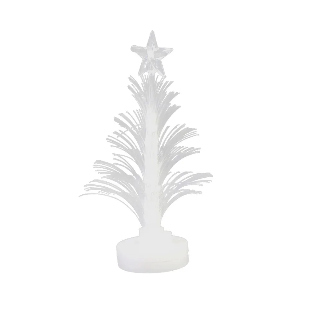 Веселый светодиодный, меняющий цвет рождественской елки, мини Рождественский Домашний Настольный праздничный декор, Шарм 12,6*8,7 см, батарея, дропшиппинг, Sep# M - Цвет: Белый