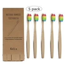 5 шт. мягкие щетинки детские бамбуковые зубные щетки экологически чистые уход за полостью рта путешествия натуральный биоразлагаемая бамбуковая зубная щетка