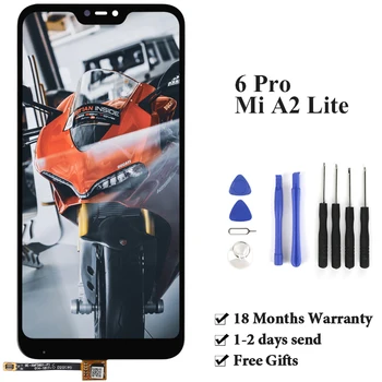 

For redmi 6 pro lcd Mi A2 lite lcd display with frame with sensor for mobile phone lcd touch screen replacement assembly