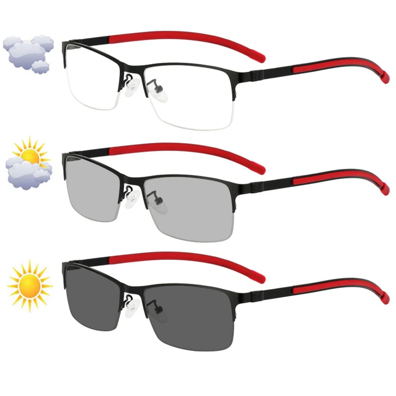 Eyeglasses Frames Eyeglass Frames Square Eyeglasses Myopia Glasses Optical Glasses Titanium Alloy Photochromic Myopia Eyeglasses Women Men Prescription Spectacles Eyewear-0.5-0.75-1-1.25-1.5-2-2.5-3-3.5