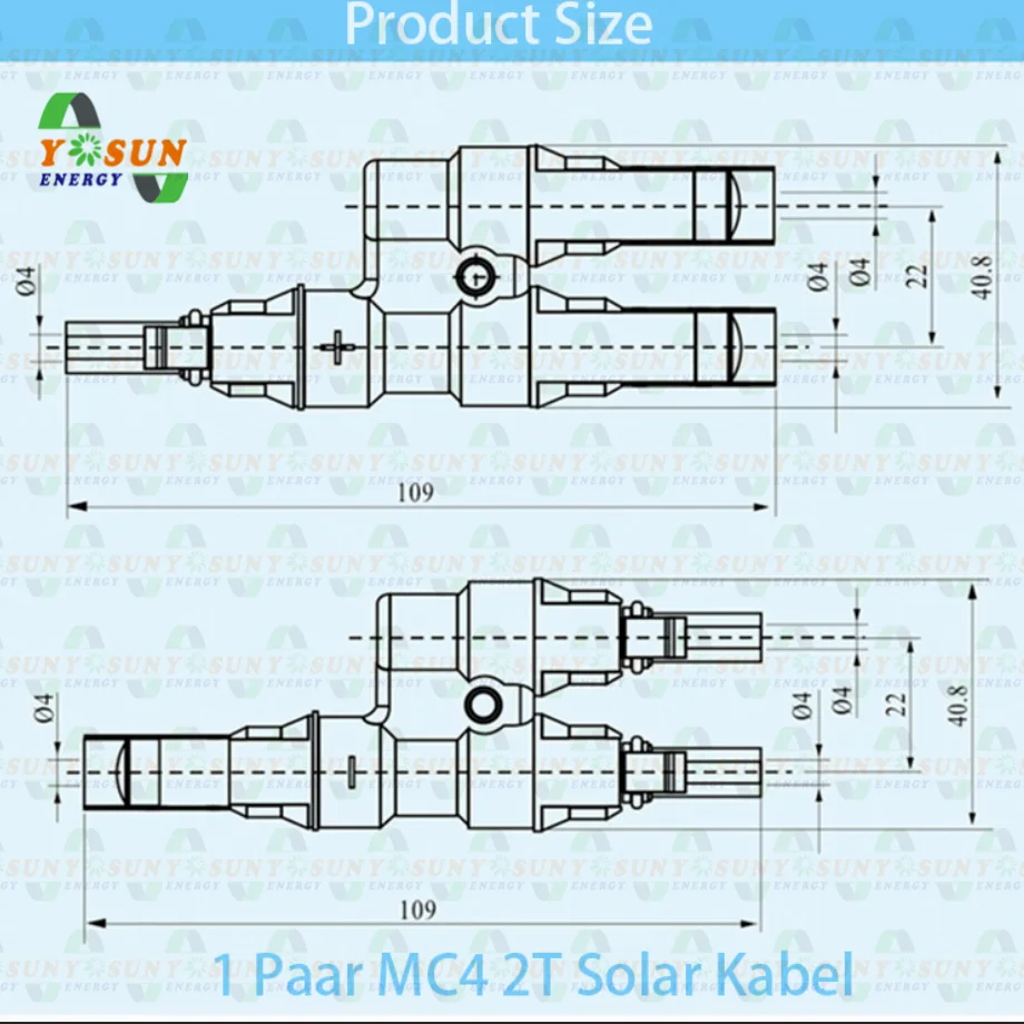 1 пара 2 т MC4 разъем 1 до 2 солнечных PV MC4 филиал Разъемы мульти т филиал MC4 разъем для солнечной панели параллельное соединение