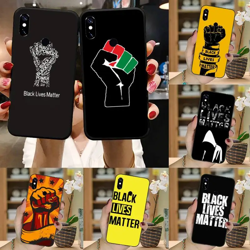 

Black lives matter Printed fist Phone Case For Xiaomi Redmi Note 4 4x 5 6 7 8 pro S2 PLUS 6A PRO