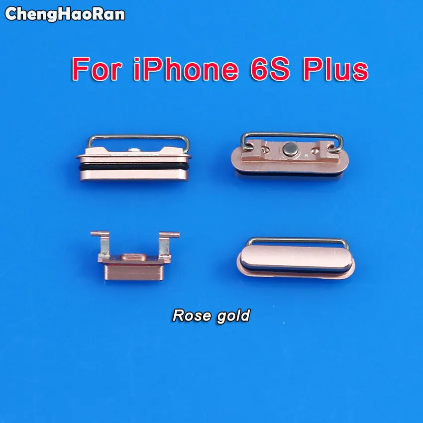 6S Plus--rose gold ChengHanRan полный комплект переключатель мощность громкость, выключение звука Кнопка ключ запасные части Замена для iPhone 6 6plus 6S 6S Plus - Цвет: 6S Plus--rose gold