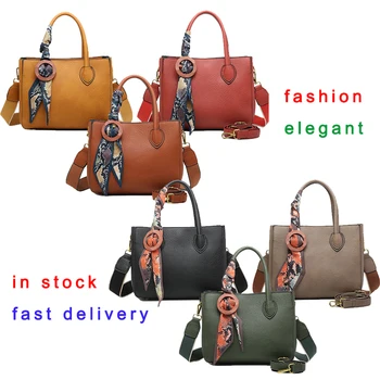 

2020 Luxury New Arrival Leather Handbags Women Fashion Scarves Decoration Shoulder Bags Hot Sales Ladies Bags