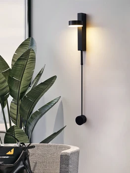 

Modern new Nordic loft gold bedroom LED wall lamp art simple bedside corridor wall wall free shipping