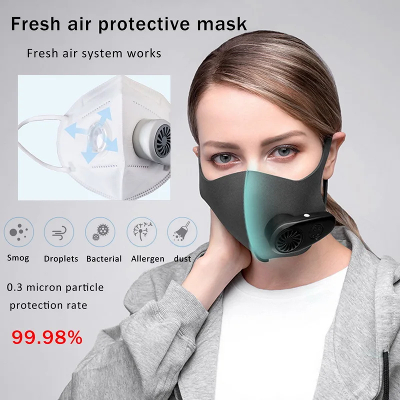 

N100 Smart Electric Face Mask Air Purifying Anti Dust Pollution Fresh Air Supply Pm2.5 With Breathing Valve Personal Health Care