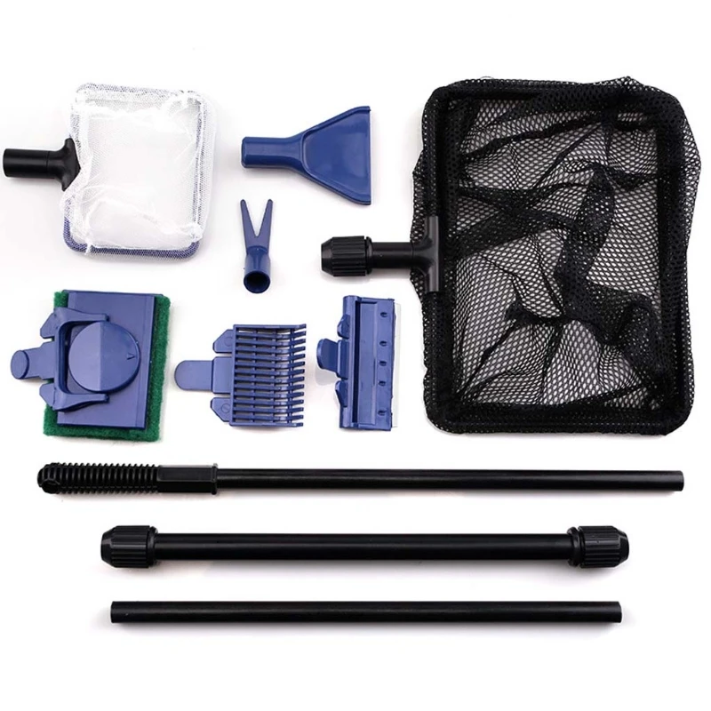 

Manual Aquarium Scraper Algae Remover 6 in 1 Cleaning Tool Set Fish Tank Fishing