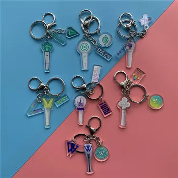

Kpop DAY6 SHINEE VICTON WINNER WAYV GIDLE EVERGLOW Support Lights Acrylic Keychain Keyring Pendant Fans Gift