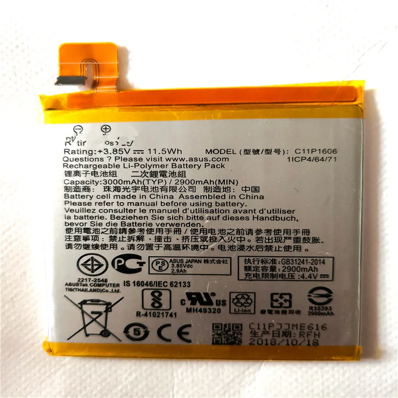 C11P1606 Replacement cell phone Battery For Asus Zenfone Laser 3 Zc551kl Phone Batteria 3000mAh with repair tools for gift | Мобильные