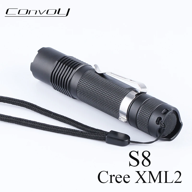 Flashlight Convoy S8 with Cree XML2 U2 T6 EDC Torch 18650 Lanterna Self Defense Bike Light Camping Fishing Work Lamp Latarka | Лампы и
