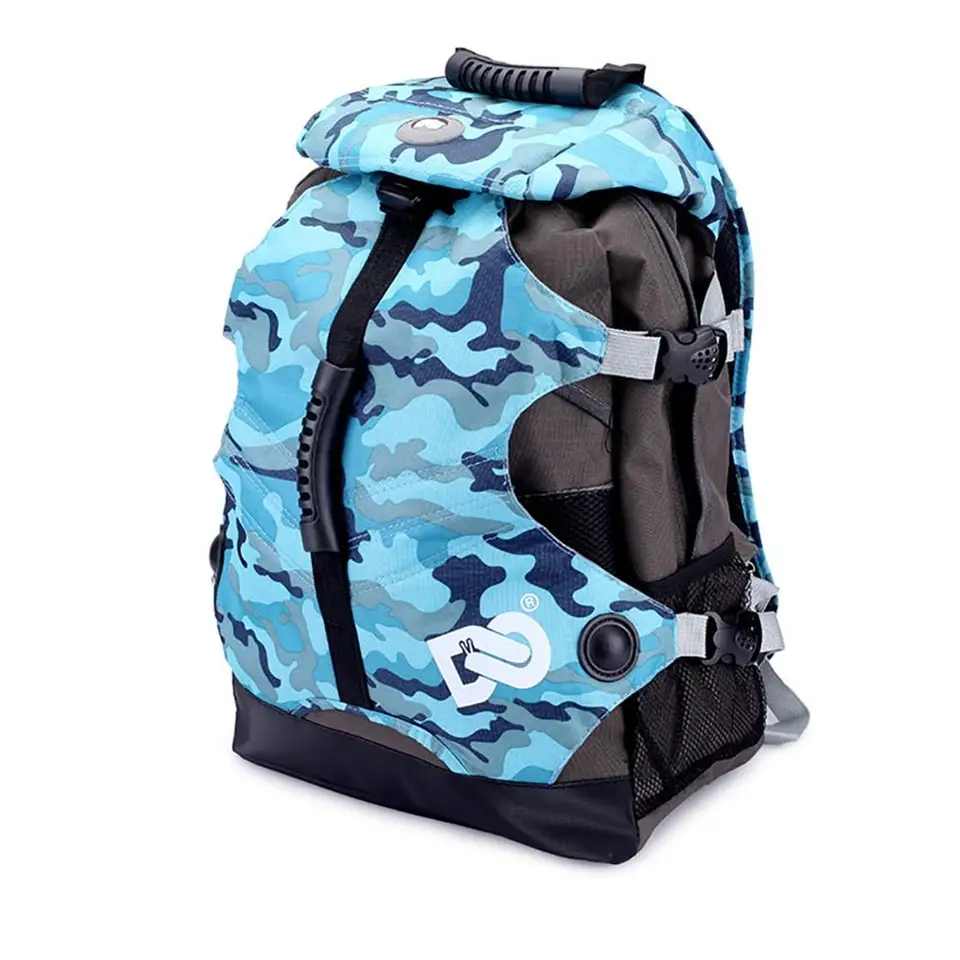 DENUONISS Fashion Camouflage Roller Skate Backpack Canvas Bag