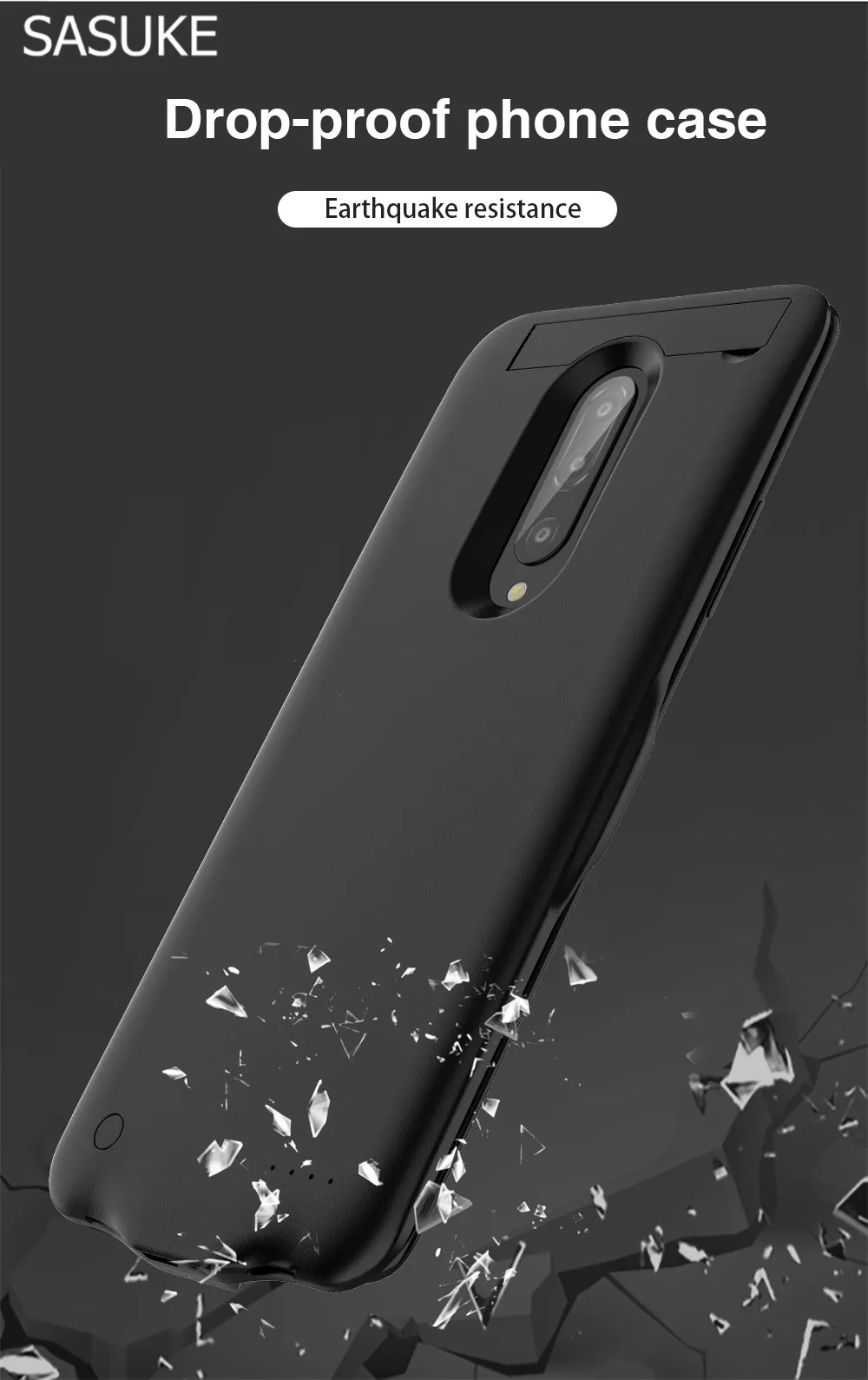 6500 мАч чехол для батареи s для Oneplus 7T Подставка для зарядки внешний аккумулятор Чехлы для One Plus 7T Pro черный синий Внешний чехол coques