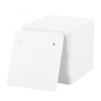 

100pcs 5 x 5cm DIY Handcrafts Jewelry Pendant Necklace Hanging Display Hang Cards 2 Colors Package Cards for Jewelry Shop Store