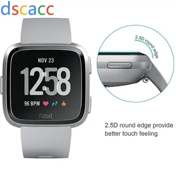 

Dscacc Screen Protector for Fitbit Versa (2018)/Versa Lite Edition Tempered Glass Screen Film for Fitbit Versa Watch 100pcs