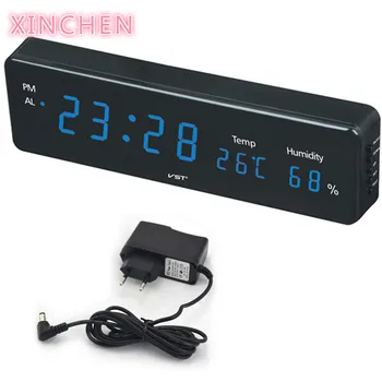 

Big Number LCD Digital Electronic Wall Clock Table Watch Nixie Kitchen Clock Temperature humidity on the wall horloge mural home