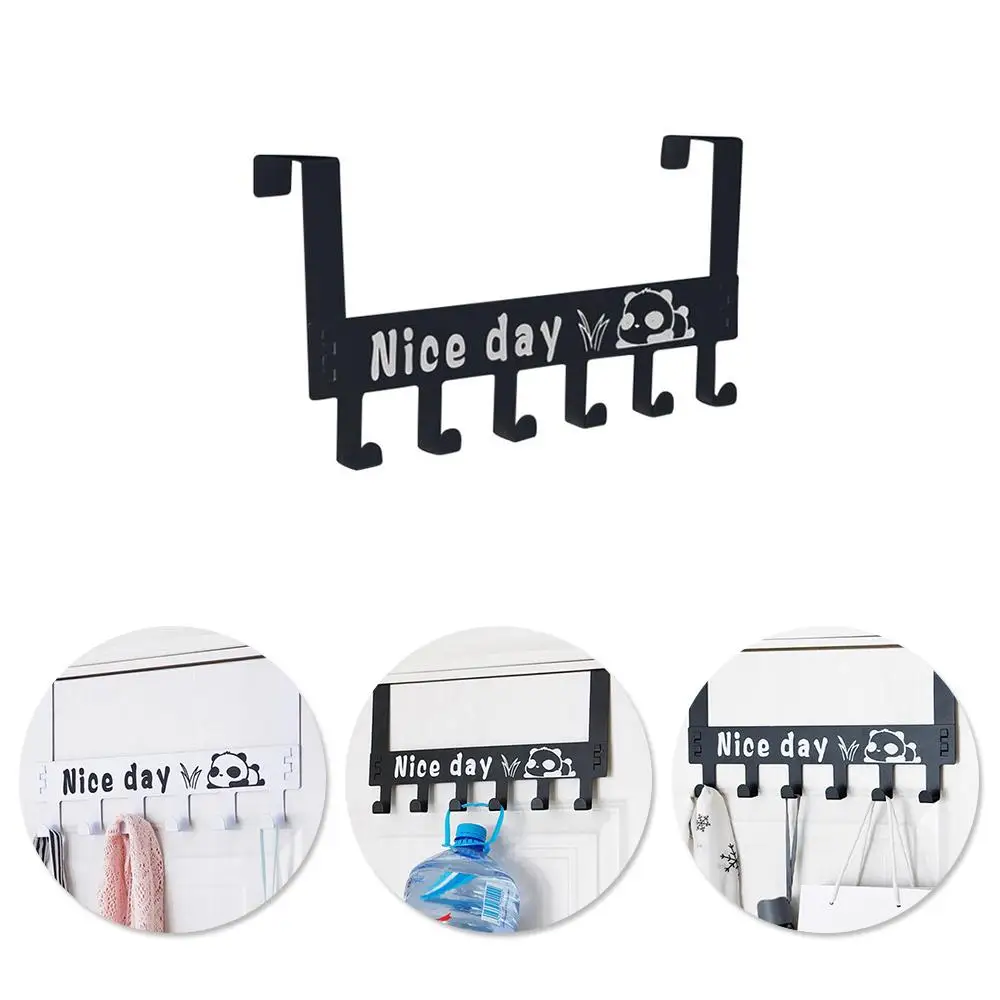 

Towel Hooks Door Hanger Creative Storage Tools For Home and Kitchen Wall Keychains Rack 6 Hooks Nice Day for Towel Coat Bag