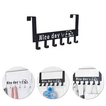 

Towel hooks Door Hook Hanger Creative Storage Tools For Home and Kitchen Wall Keychains Rack 6 Hooks Nice Day for Towel Coat Bag