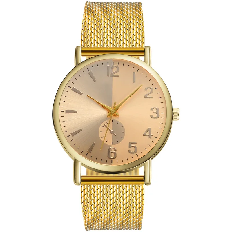 

2020 Limited Hot Metal Net Steel Strip Contracted Personality Digital Watches Dial Ladies Fashion Big Quartz Watch