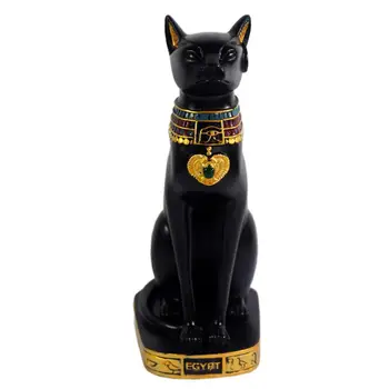

9.5" Ancient Egypt Kitty Egyptian Bastet Cat Goddess Statue Collectible Bastet Sculpture (9.5" Tall)