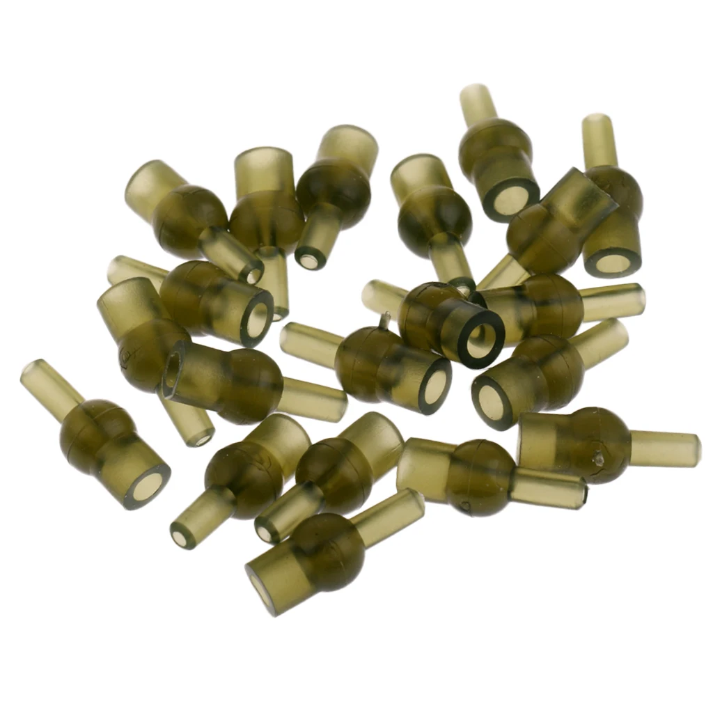 20pcs Tulip Beads Quick Change Rubber Cap Knot Protector Tulip Beads for Carp Fishing