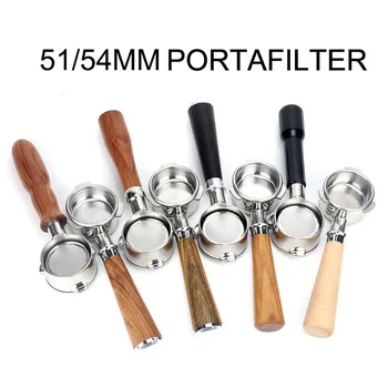 

51mm/54mm Bottomless Portafilter Professional Coffee Espresso Machine Handle,Coffee Filter Basket Coffee Tools