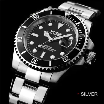 

Men's watch 20bar 200m waterproof quartz watch steel wristwatch luxury business classic watch Relogio Masculin