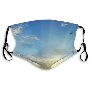 

Unisex Half Face Mouth Mask Face Masks Anti-Dust Face Windproof Ski,Sun Rays Above The Horizon Sunset Clouds Seasonal Scenic