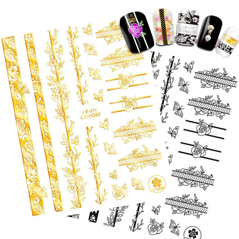 CB-211 Серия Бабочка CA-478-479-481 стикеры 3d на ногти nail art Наклейка шаблон diy украшения