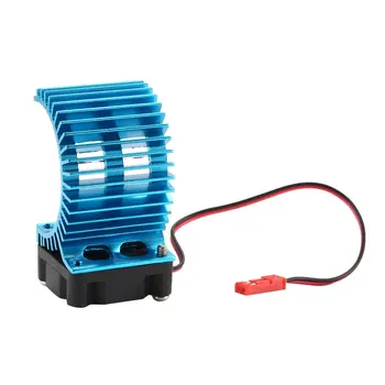 

7014 Electric Dual Proof Cover Aluminum Motor Heat Sink With Cooling Fan for 1/10 HSP RC Car 5400/550 Motor Components