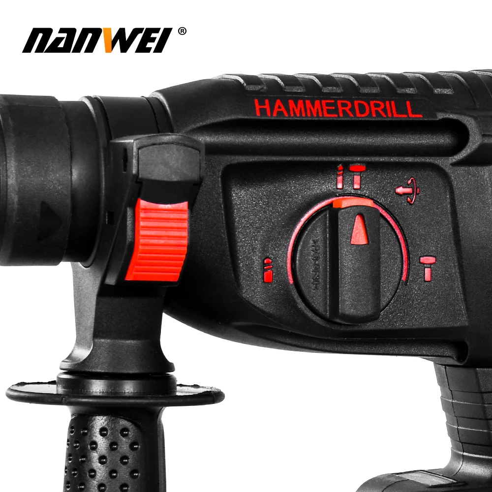 NANWEI Rechargeable brushless cordless rotary hammer drill electric Hammer impact drill 3
